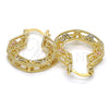 Oro Laminado Small Hoop, Gold Filled Style Polished, Tricolor, 02.102.0032.25