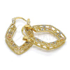 Oro Laminado Small Hoop, Gold Filled Style Polished, Tricolor, 02.102.0034.20