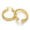 Oro Laminado Medium Hoop, Gold Filled Style Diamond Cutting Finish, Golden Finish, 02.170.0185.30