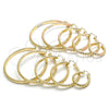 Oro Laminado Medium Hoop, Gold Filled Style Diamond Cutting Finish, Golden Finish, 02.170.0185.30