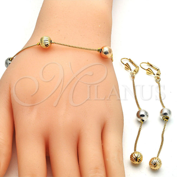 Gold Filled Ring — Necklace Bracelet and Earring Ball Design Diamond Cutting — alternate product view — SKU 116083 | Oro Laminado anillo — Necklace Bracelet and Earring Ball diseño Diamond Cutting — SKU 116083