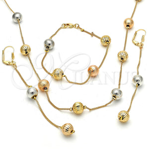 Gold Filled Ring — Necklace Bracelet and Earring Ball Design Diamond Cutting — main product view — SKU 116083 | Oro Laminado anillo — Necklace Bracelet and Earring Ball diseño Diamond Cutting — SKU 116083