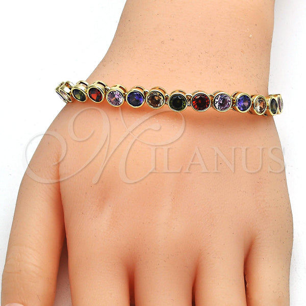 Gold Filled Bracelet — Necklace and Bracelet with Multicolor Cubic Zirconia Polished — alternate product view — SKU 116089 | Oro Laminado brazalete — Necklace and Bracelet with Multicolor Cubic Zirconia pulido — SKU 116089