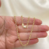 Oro Laminado Basic Necklace, Gold Filled Style Rolo Design, Polished, Golden Finish, 04.65.0179.18 (03 MM Thickness, 18 Inches Length)