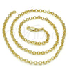 Oro Laminado Basic Necklace, Gold Filled Style Rolo Design, Polished, Golden Finish, 04.65.0179.18 (03 MM Thickness, 18 Inches Length)