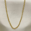 Oro Laminado Basic Necklace, Gold Filled Style Rolo Design, Polished, Golden Finish, 04.65.0179.18 (03 MM Thickness, 18 Inches Length)
