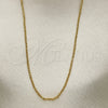Oro Laminado Basic Necklace, Gold Filled Style Rolo Design, Polished, Golden Finish, 04.65.0180.18 (01 MM Thickness, 18 Inches Length)