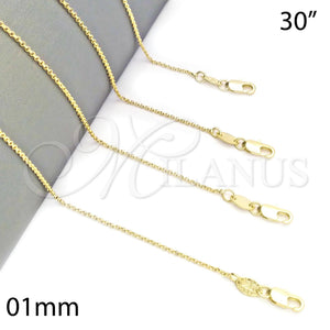 Gold Filled Necklace — Basic Necklace Rolo Design Polished 04.65. 01 MM — main product view — SKU 116093 | Oro Laminado collar — básico Necklace Rolo diseño pulido 04.65. 01 MM — SKU 116093