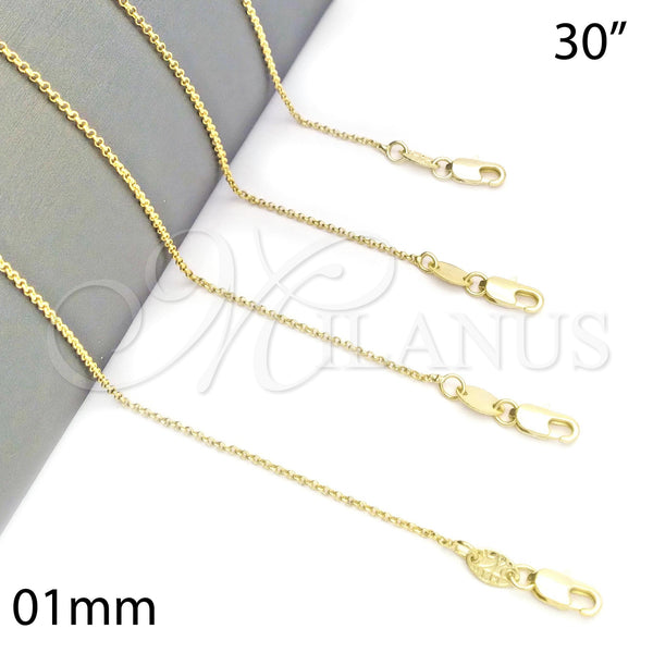 Gold Filled Necklace — Basic Necklace Rolo Design Polished 04.65. 01 MM — main product view — SKU 116093 | Oro Laminado collar — básico Necklace Rolo diseño pulido 04.65. 01 MM — SKU 116093