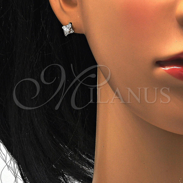 Sterling Silver Ring — Stud Earring with White Cubic Zirconia and White — alternate product view — SKU 116114 | Plata 925 anillo — Stud Earring with blanco Cubic Zirconia and blanco — SKU 116114