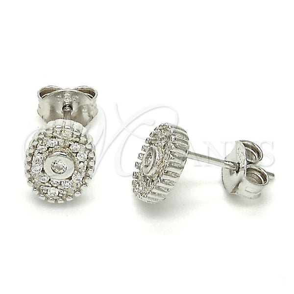 Sterling Silver Ring — Stud Earring with White Cubic Zirconia and White — main product view — SKU 116117 | Plata 925 anillo — Stud Earring with blanco Cubic Zirconia and blanco — SKU 116117