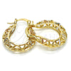 Oro Laminado Small Hoop, Gold Filled Style Polished, Tricolor, 02.102.0031.25