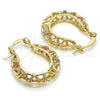 Oro Laminado Small Hoop, Gold Filled Style Polished, Tricolor, 02.102.0031.25