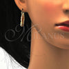 Oro Laminado Small Hoop, Gold Filled Style Polished, Tricolor, 02.102.0028.25