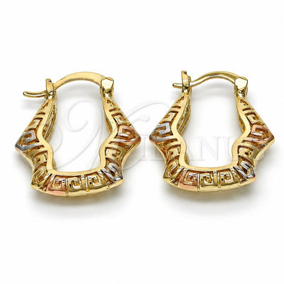 Oro Laminado Small Hoop, Gold Filled Style Polished, Tricolor, 02.102.0028.25
