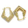 Oro Laminado Small Hoop, Gold Filled Style Polished, Tricolor, 02.102.0036.20