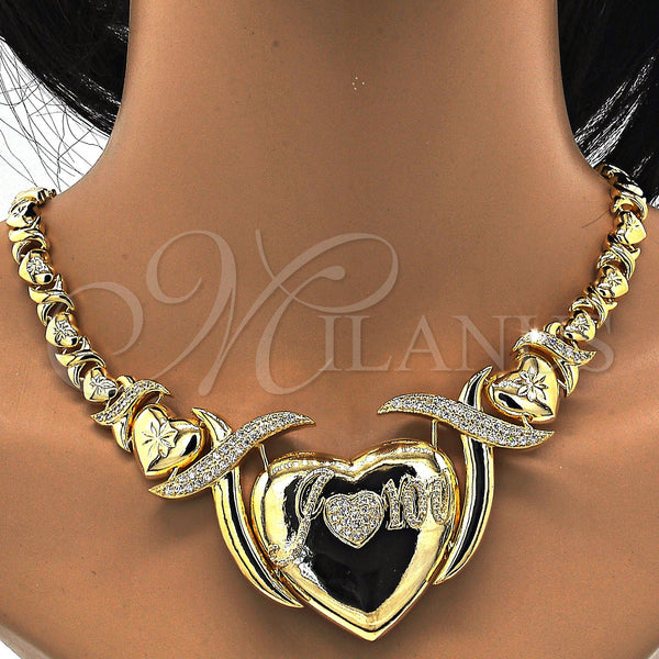 Gold Filled Bracelet — Necklace and Bracelet Heart and Hugs and Kisses — alternate product view — SKU 116220 | Oro Laminado brazalete — Necklace and Bracelet corazón and Hugs and Kisses — SKU 116220