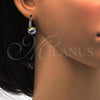 Rhodium Gold Filled Leverback Earring, with Aurore Boreale Swarovski Crystals, Polished, Rhodium Finish, 02.179.0002