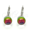 Rhodium Gold Filled Leverback Earring, with Volcano Swarovski Crystals, Polished, Rhodium Finish, 02.179.0002.1