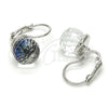 Rhodium Gold Filled Leverback Earring, with Volcano Swarovski Crystals, Polished, Rhodium Finish, 02.179.0002.1
