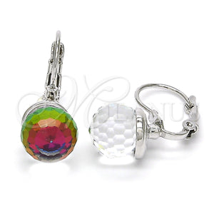 White Gold Filled Ring — Leverback Earring with Volcano Swarovski Crystals Polished 02. — main product view — SKU 116236 | Oro Laminado Blanco anillo — Leverback Earring with Volcano Swarovski Crystals pulido 02. — SKU 116236