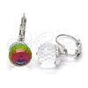 Rhodium Gold Filled Leverback Earring, with Volcano Swarovski Crystals, Polished, Rhodium Finish, 02.179.0002.1