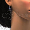 Rhodium Gold Filled Leverback Earring, with Bermuda Blue Swarovski Crystals, Polished, Rhodium Finish, 02.179.0002.2