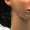 Rhodium Gold Filled Leverback Earring, with Capri Blue Swarovski Crystals, Polished, Rhodium Finish, 02.179.0002.3