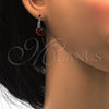 Rhodium Gold Filled Leverback Earring, with Light Siam Swarovski Crystals, Polished, Rhodium Finish, 02.179.0002.4