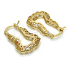 Oro Laminado Small Hoop, Gold Filled Style Polished, Tricolor, 02.102.0009.20