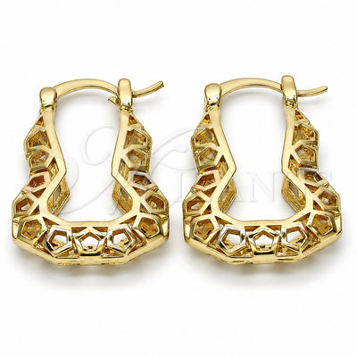 Oro Laminado Small Hoop, Gold Filled Style Polished, Tricolor, 02.102.0009.20