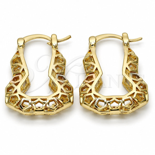 Oro Laminado Small Hoop, Gold Filled Style Polished, Tricolor, 02.102.0009.20
