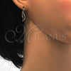 Oro Laminado Small Hoop, Gold Filled Style Diamond Cutting Finish, Tricolor, 02.65.2623.20