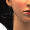 Oro Laminado Small Hoop, Gold Filled Style Diamond Cutting Finish, Tricolor, 02.65.2629.20