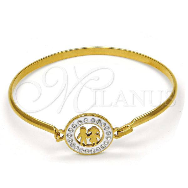 Stainless Steel Jewelry — Individual Bangle Little Girl and Little Boy Design — main product view — SKU 116322 | Acero Inoxidable joyería — Individual Bangle Little Girl and Little Boy diseño — SKU 116322