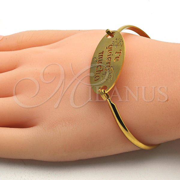Stainless Steel Jewelry — Individual Bangle Polished 07. 04 MM Thickness Size — alternate product view — SKU 116324 | Acero Inoxidable joyería — Individual Bangle pulido 07. 04 MM Thickness Size — SKU 116324
