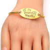 Stainless Steel Individual Bangle, Polished, Golden Finish, 07.110.0010.05 (04 MM Thickness, Size 5 (2.50 Diameter))