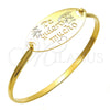 Stainless Steel Individual Bangle, Polished, Golden Finish, 07.110.0010.05 (04 MM Thickness, Size 5 (2.50 Diameter))