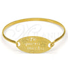 Stainless Steel Individual Bangle, Polished, Golden Finish, 07.110.0010.05 (04 MM Thickness, Size 5 (2.50 Diameter))