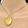 Stainless Steel Religious Pendant, Divino NiÃ±o Design, Polished, Golden Finish, 05.247.0002