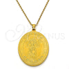 Stainless Steel Religious Pendant, Divino NiÃ±o Design, Polished, Golden Finish, 05.247.0002