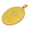 Stainless Steel Religious Pendant, Divino NiÃ±o Design, Polished, Golden Finish, 05.247.0002