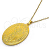 Stainless Steel Religious Pendant, Divino NiÃ±o Design, Polished, Golden Finish, 05.247.0002