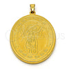 Stainless Steel Religious Pendant, Divino NiÃ±o Design, Polished, Golden Finish, 05.247.0002