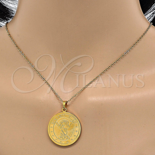 Stainless Steel Pendant — Religious Pendant Divino NiÃ±o and Star Design Polished — alternate product view — SKU 116341 | Acero Inoxidable dije — Religious Pendant Divino NiÃ±o and estrella diseño pulido — SKU 116341