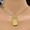 Stainless Steel Religious Pendant, Divino NiÃ±o Design, Polished, Golden Finish, 05.247.0006