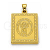 Stainless Steel Religious Pendant, Divino NiÃ±o Design, Polished, Golden Finish, 05.247.0006
