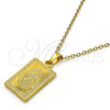 Stainless Steel Religious Pendant, Divino NiÃ±o Design, Polished, Golden Finish, 05.247.0007