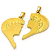 Stainless Steel Fancy Pendant, Heart Design, Polished, Golden Finish, 05.116.0048