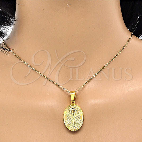 Stainless Steel Pendant — Religious Pendant Divino NiÃ±o Design Polished 05. — alternate product view — SKU 116354 | Acero Inoxidable dije — Religious Pendant Divino NiÃ±o diseño pulido 05. — SKU 116354